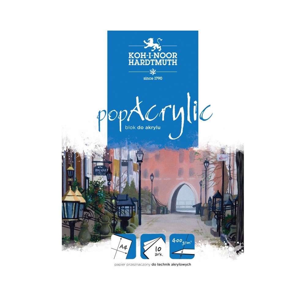 Pop Acrylic painting pad A4 - Koh-I-Noor - 250g, 10 sheets