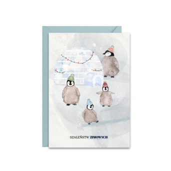 Greeting card A6 - Paperwords - Penguins