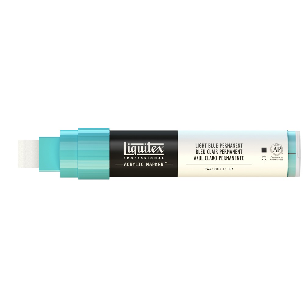 Marker akrylowy - Liquitex - light blue permanent, 15 mm