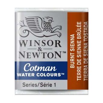 Farba akwarelowa Cotman - Winsor & Newton - Burnt Sienna, półkostka