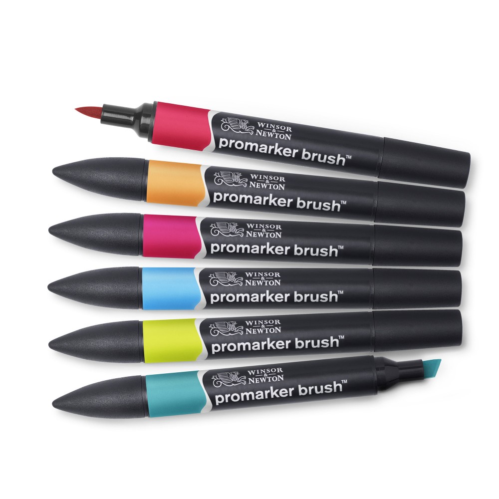 Zestaw Promarker Brush - Winsor & Newton - Mid Tones, 6 szt.