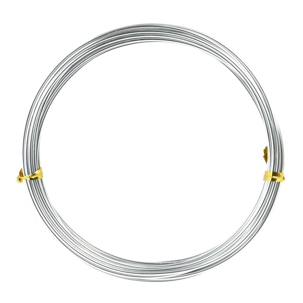Craft floristic wire - silver, 1,5 mm x 5 m