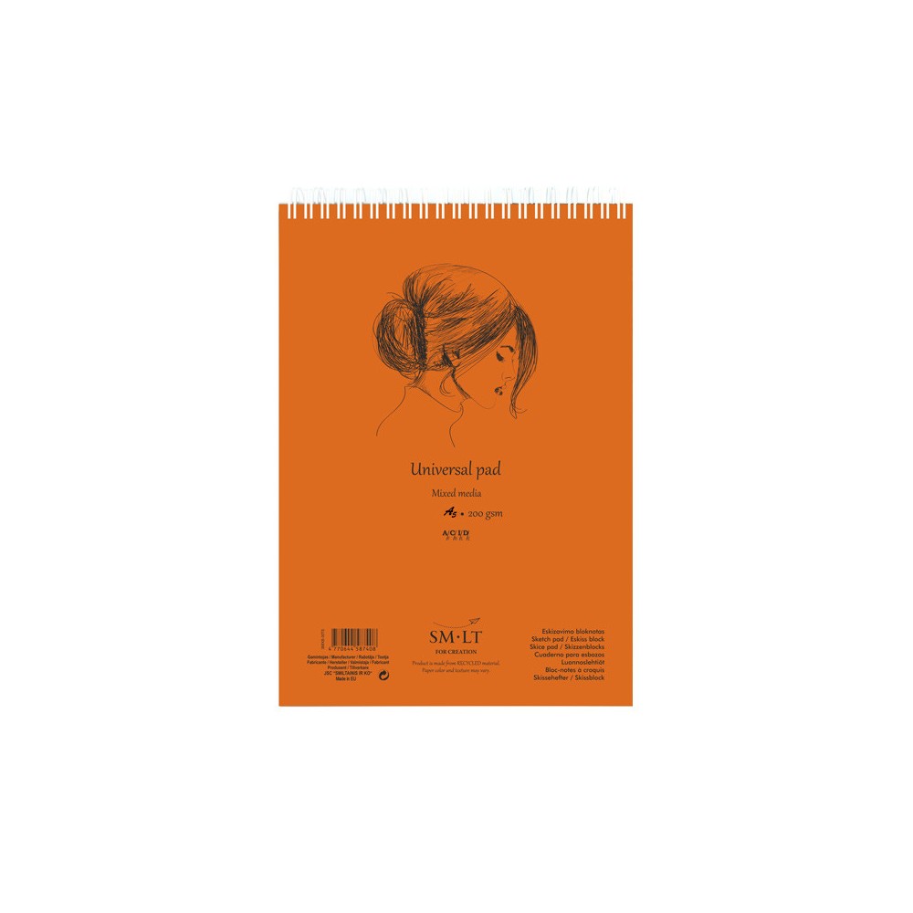 Universal Mixed Media pad A5 - SM-LT - 200 g, 40 sheets