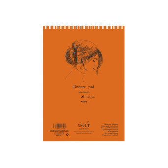 Universal Mixed Media pad A5 - SM-LT - 200 g, 40 sheets