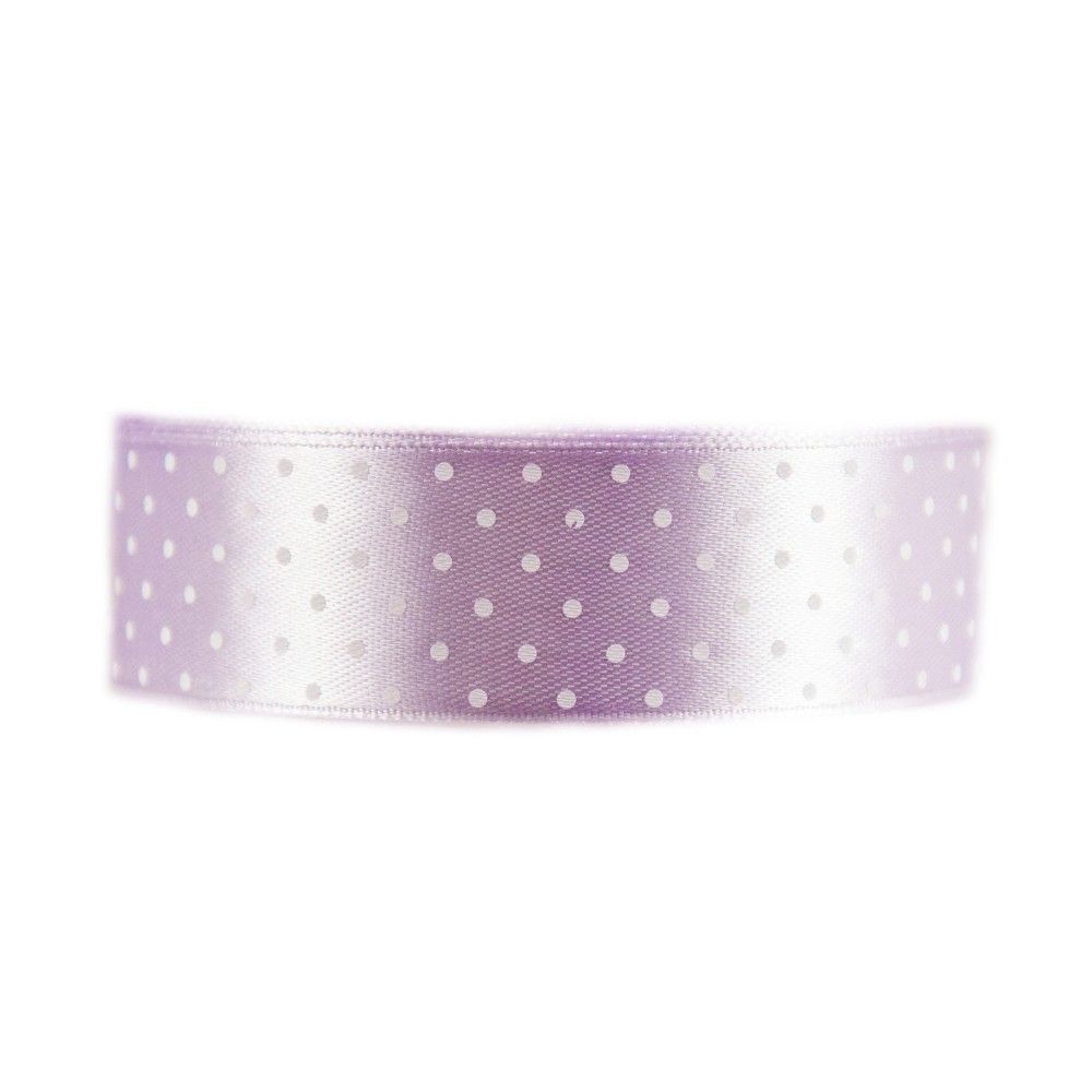 Polka Dot Ribbon - lavender, 25 mm x 22 m