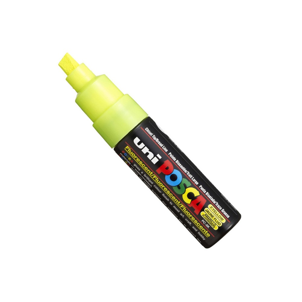 Marker Posca PC-8K - Uni - żółty, fluo yellow