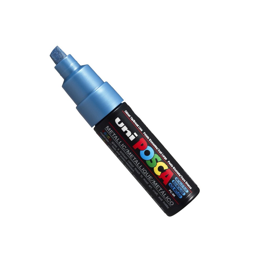 Marker Posca PC-8K - Uni - niebieski, metallic blue