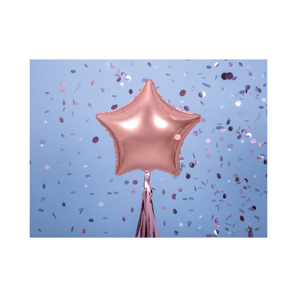 Foil balloon Star - rose gold, 42 cm