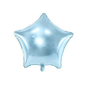 Foil balloon Star - light blue, 40 cm