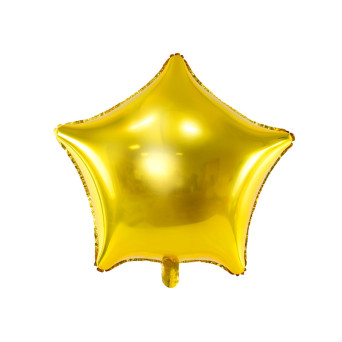 Foil balloon Star - gold, 40 cm