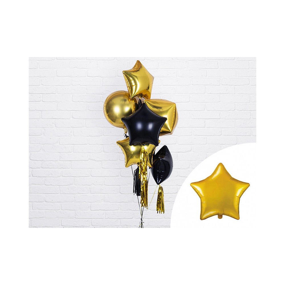 Balon foliowy Gwiazdka - złoty, 40 cm