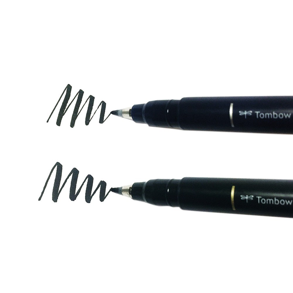 Fudenosuke Brush Pen Set - Tombow - soft and hard, black, 2 pcs.