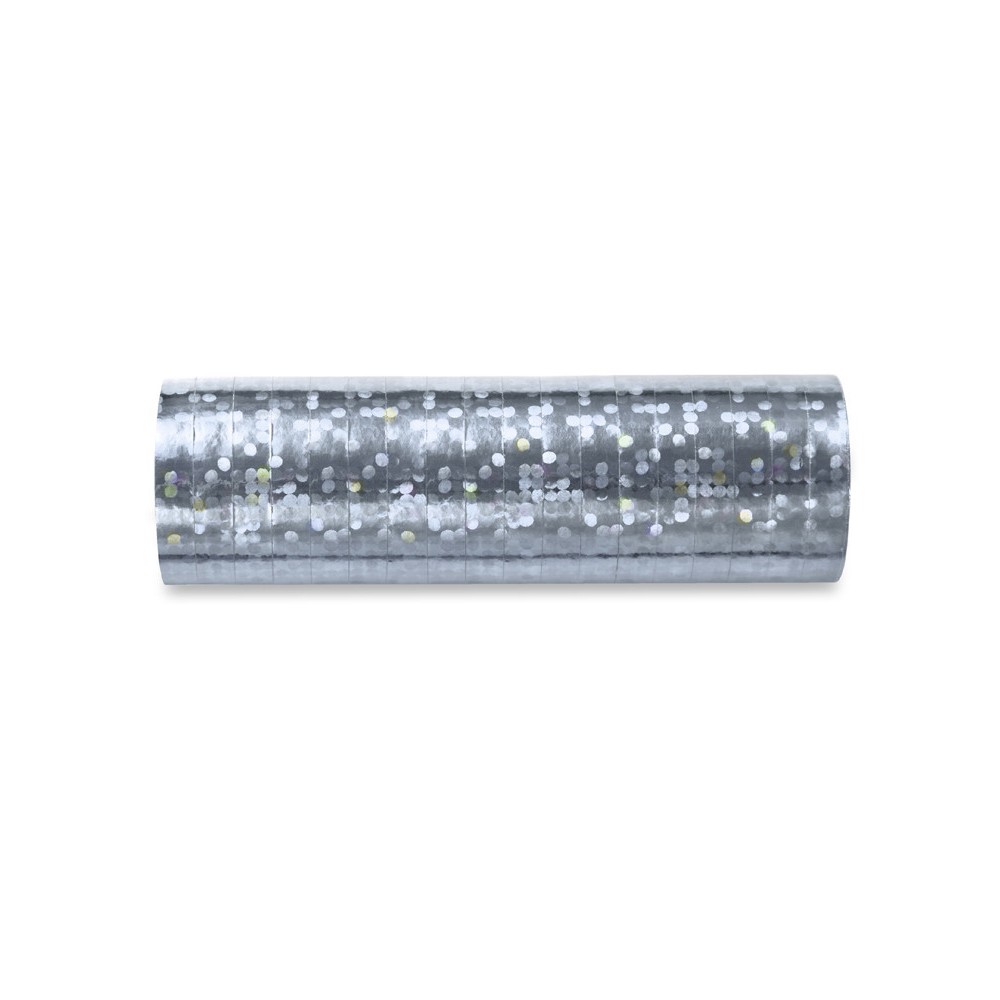 Streamers - holographic silver, 3,8 m