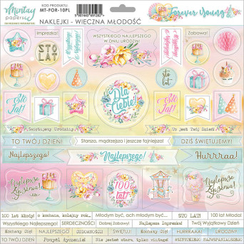 Cardboard stickers - Mintay - Forever Young, polish version
