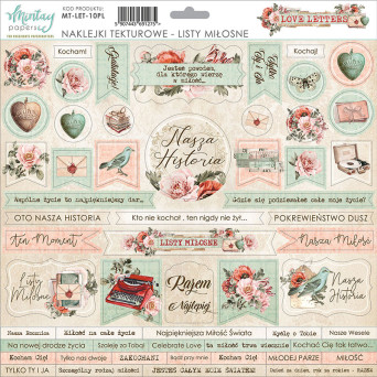 Cardboard stickers - Mintay - Love Letters, polish version