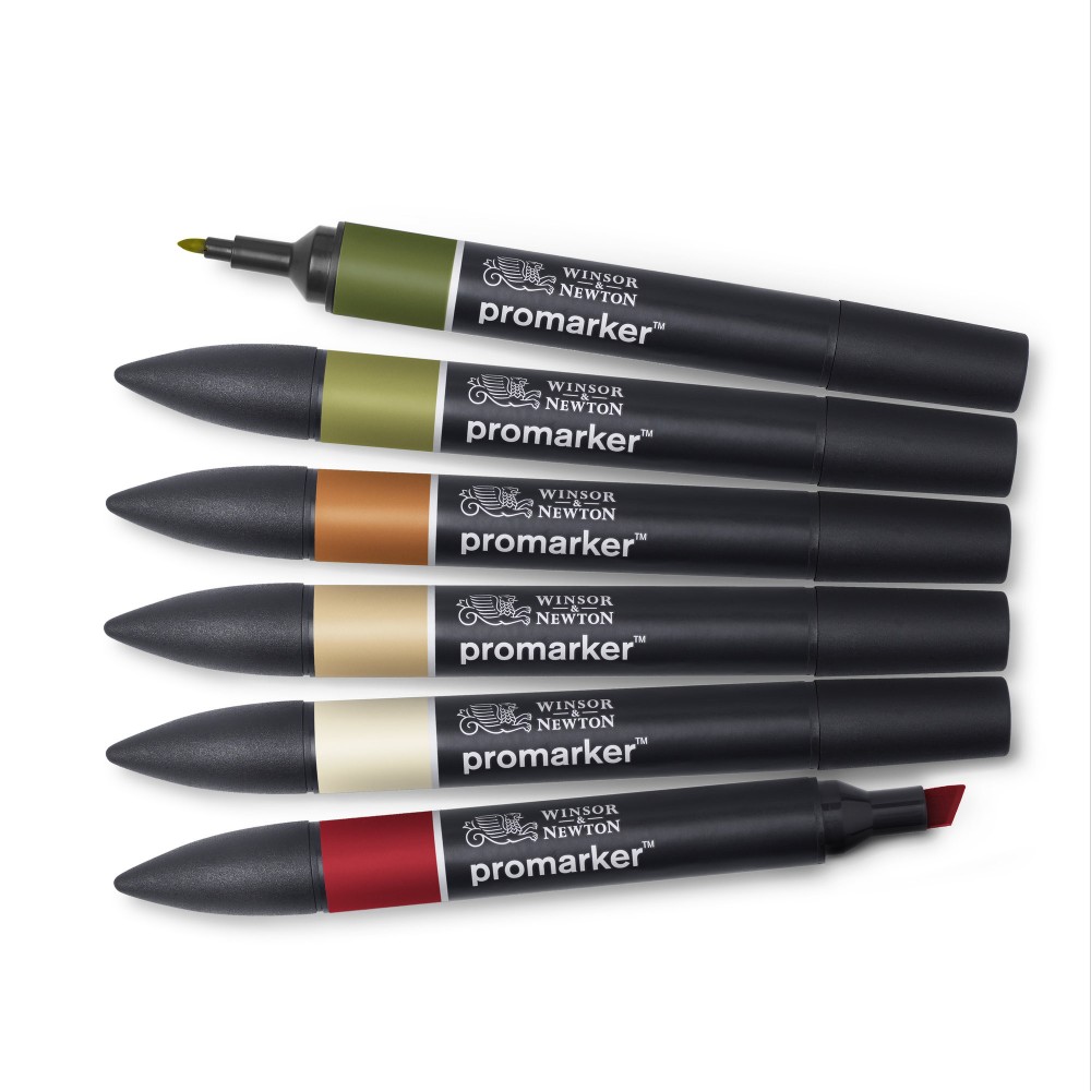 Zestaw Promarker - Winsor & Newton - Landscape Tones 1, 6 szt.