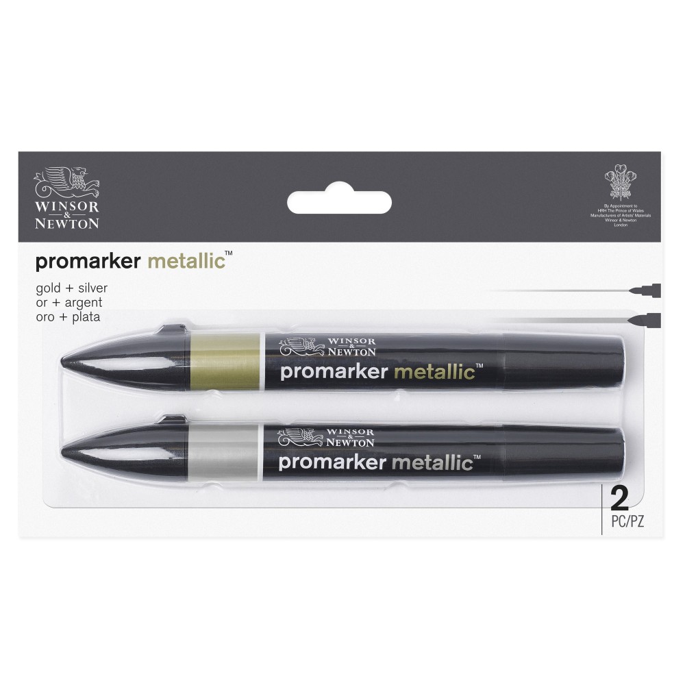 Zestaw Promarker - Winsor & Newton - Gold & Silver, 2 szt.