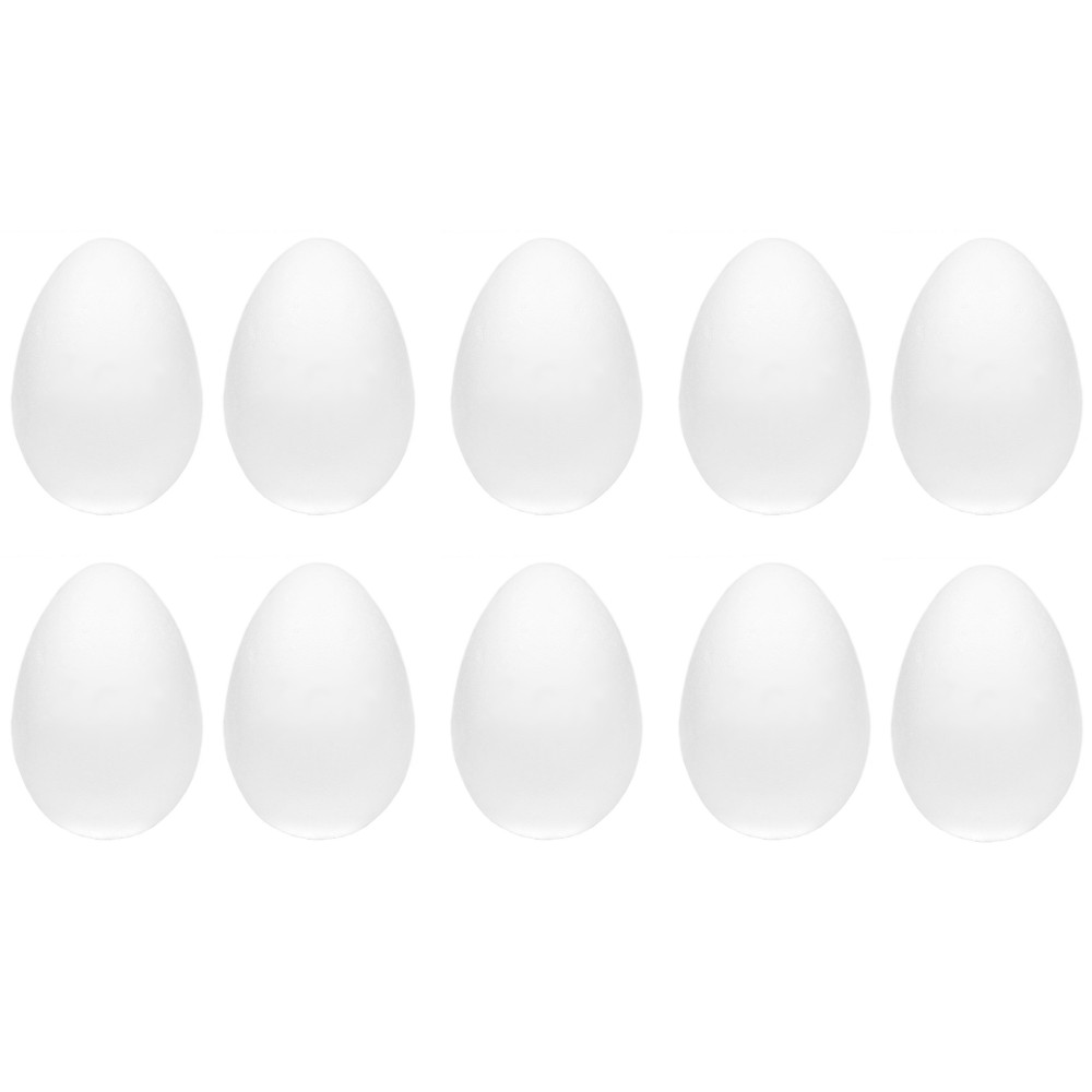 Styrofoam eggs - 10 cm, 10 pcs.