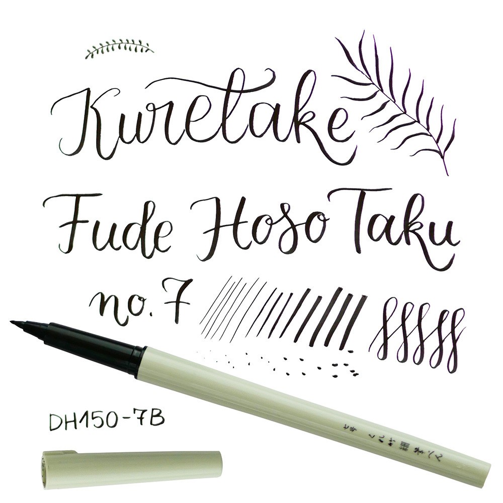 Hoso Taku Brush pen - Kuretake - black