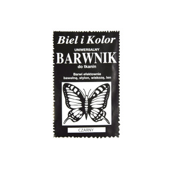 Barwnik do tkanin - Biel i kolor - czarny, 10 g