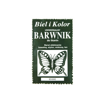 Barwnik do tkanin - Biel i kolor - khaki, 10 g