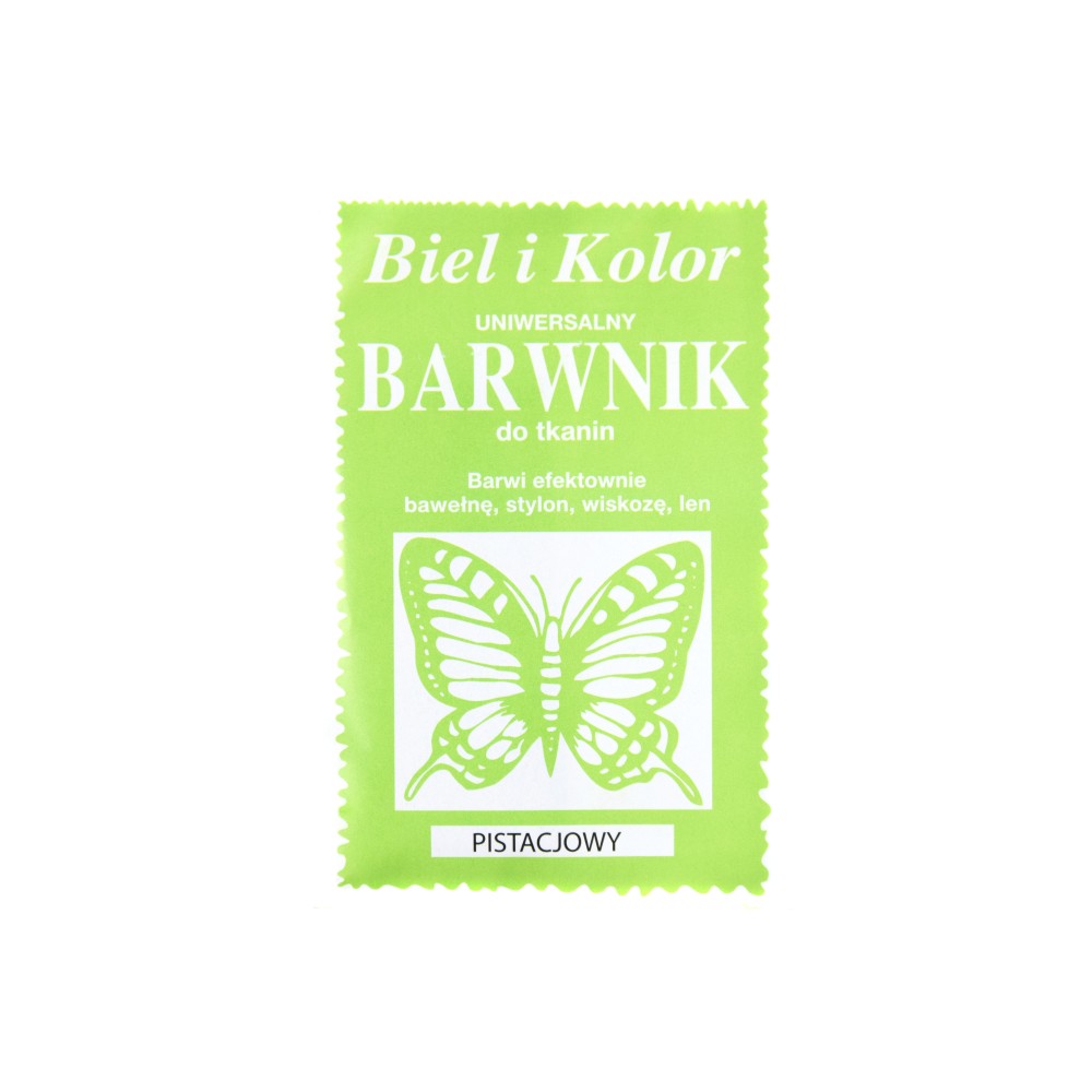 Barwnik do tkanin - Biel i kolor - pistacjowy, 10 g