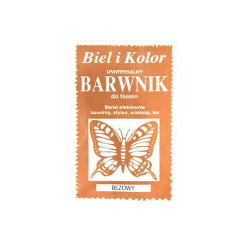 Barwnik do tkanin - Biel i kolor - beżowy, 10 g
