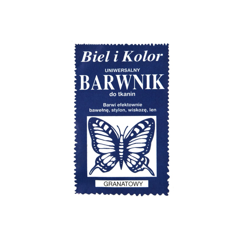 Barwnik do tkanin - Biel i kolor - granatowy, 10 g