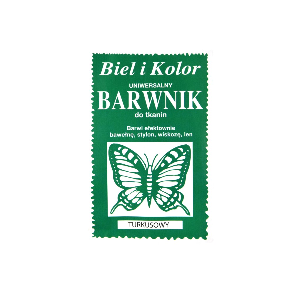 Barwnik do tkanin - Biel i kolor - turkusowy, 10 g
