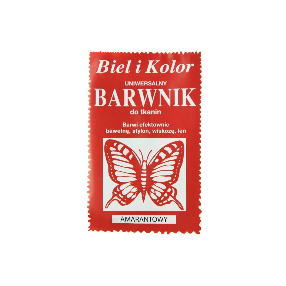 Barwnik do tkanin - Biel i kolor - amarantowy, 10 g