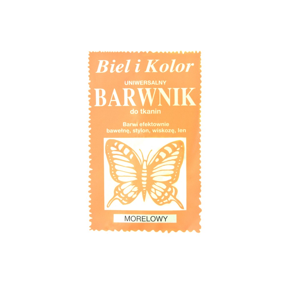 Barwnik do tkanin - Biel i kolor - morelowy, 10 g