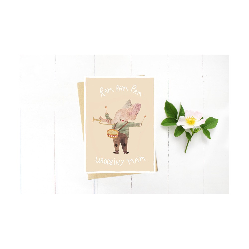 Greeting card - Cudowianki - Ram Pam Pam, 12 x 17 cm