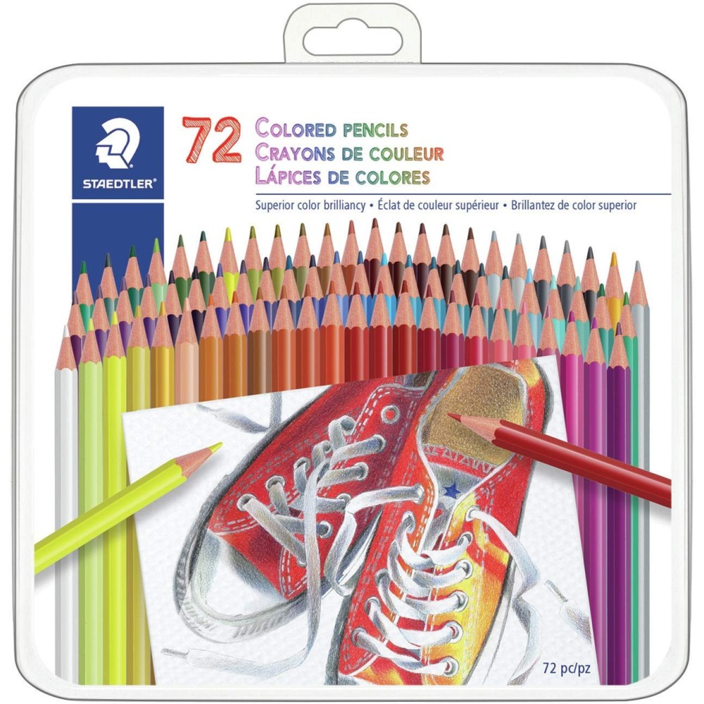 Colored pencils set in metal case - Staedtler - 72 colors