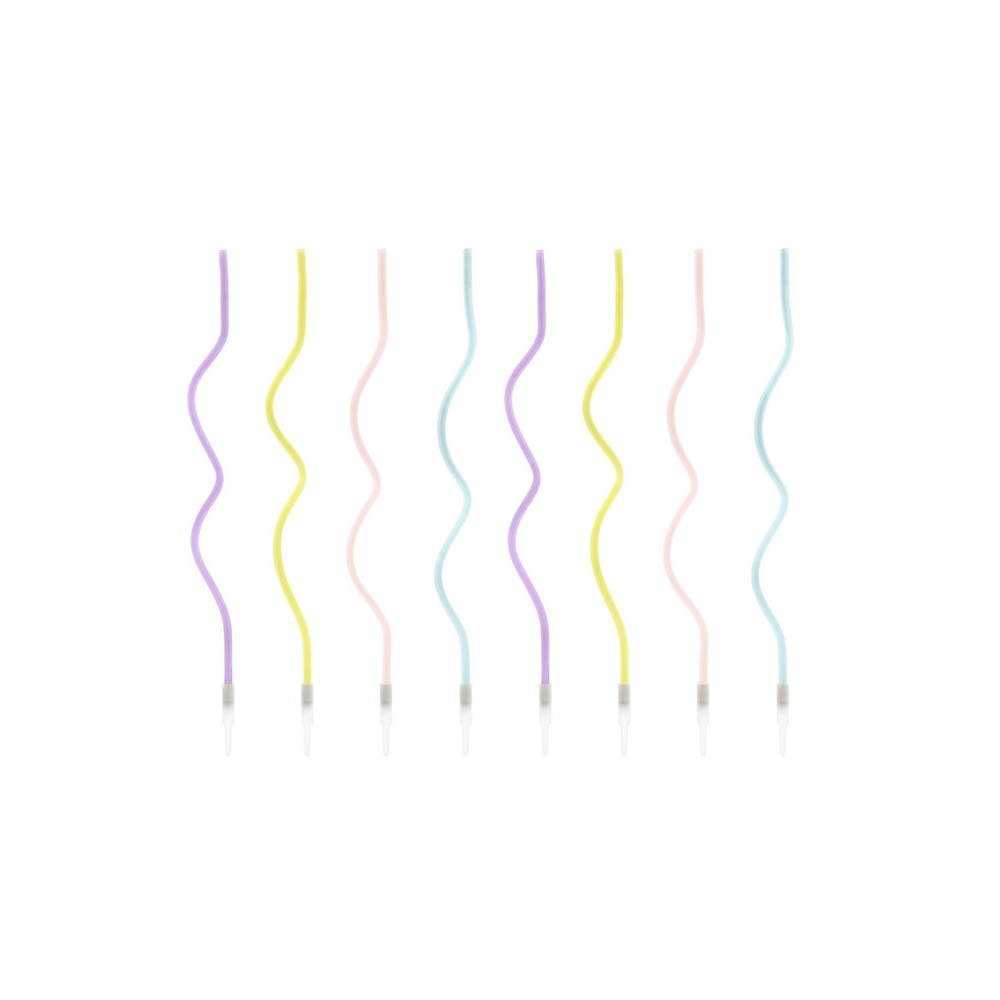 Twisted birthday candles - 14 cm, 8 pcs.