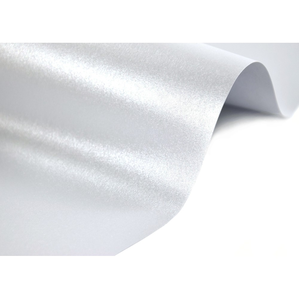 Papier Curious Metallics 300g - White Silver srebrny A4
