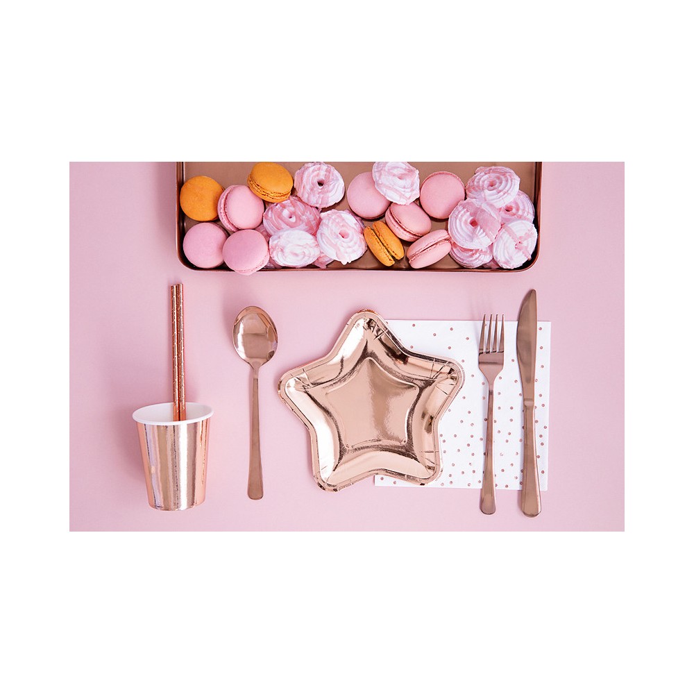 Dotted napkins - rose gold, 33 x 33 cm, 20 pcs.