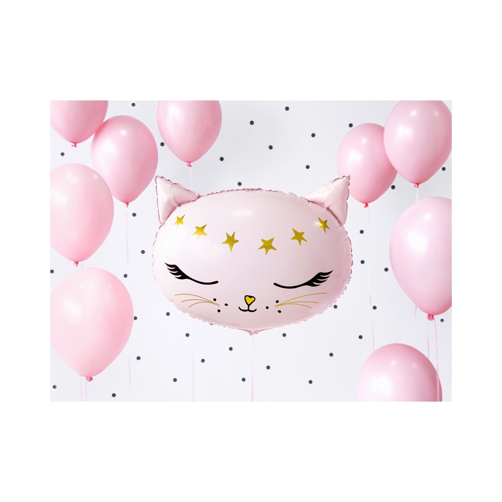 Foil balloon Kitten - pink, 36 x 48 cm