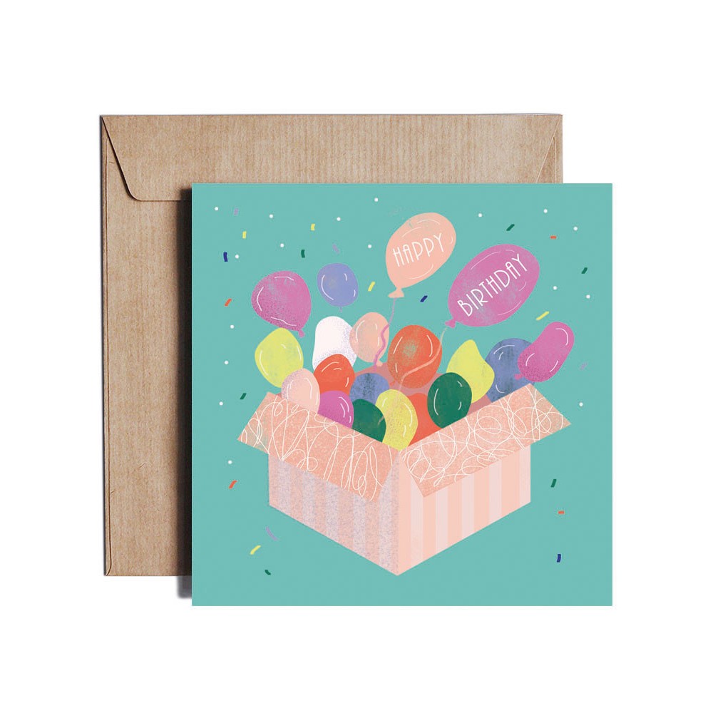 Kartka okolicznościowa - PiesKot - Surprise, 14,5 x 14,5 cm