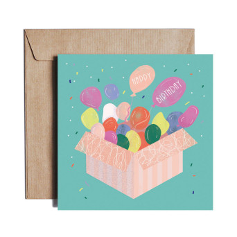 Greeting card - Pieskot - Surprise, 14,5 x 14,5 cm