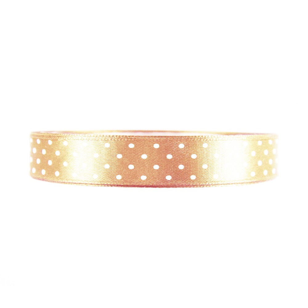 Polka Dot Ribbon - cream, 12 mm x 22 m