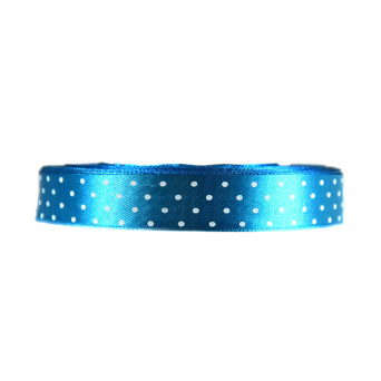Polka Dot Ribbon - blue, 12 mm x 22 m