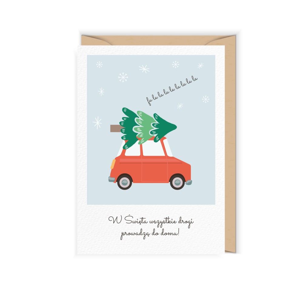 Greeting card - Cudowianki - Fa la la, 12 x 17 cm
