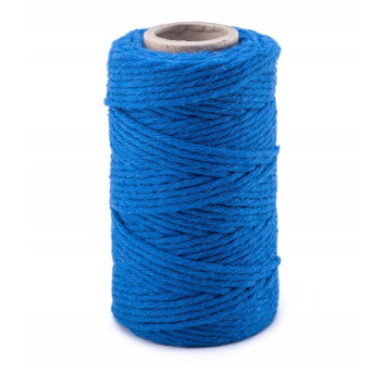 Cotton cord for macrames - blue, 2 mm, 100 g, 70 m