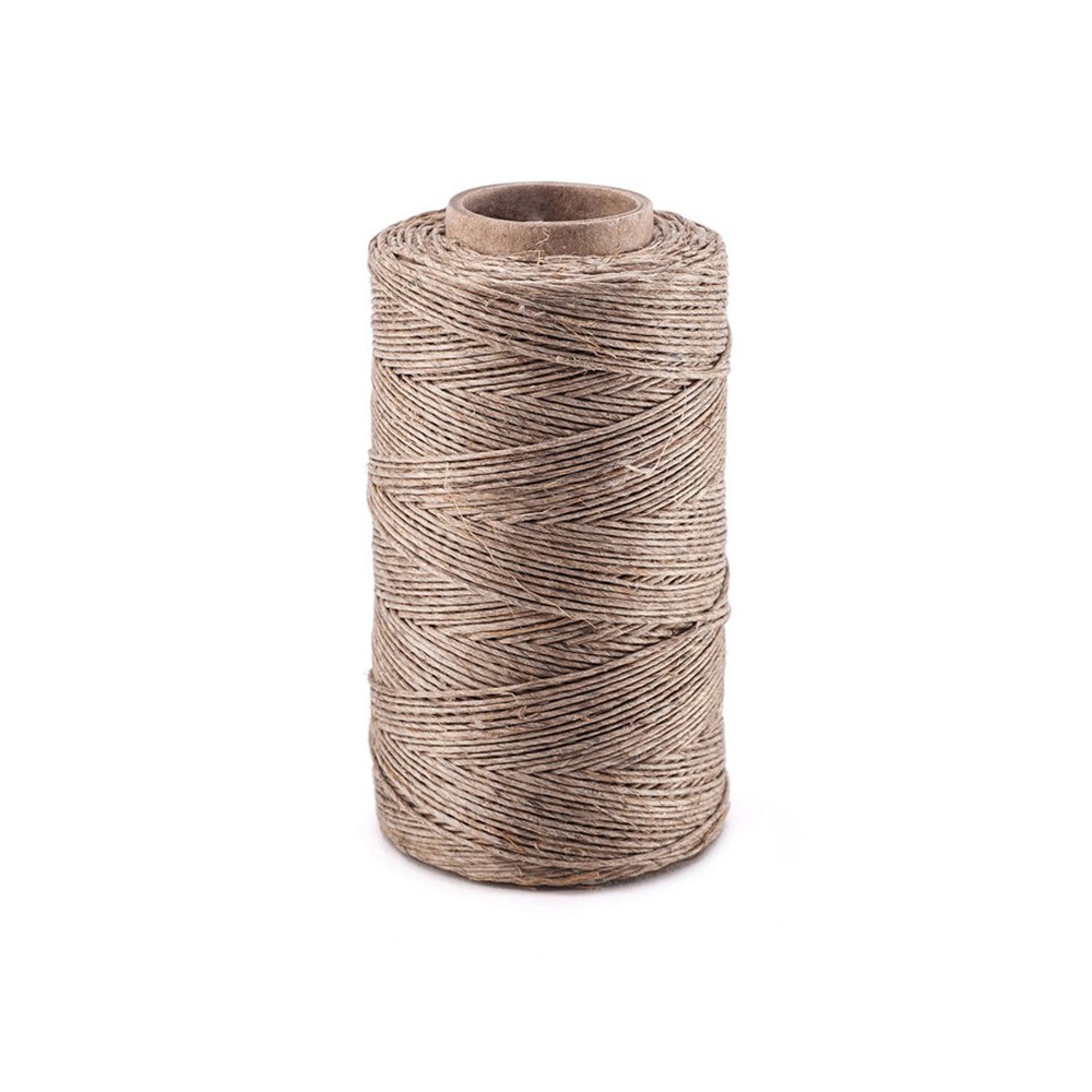 Nici lniane nabłyszczane - szare, 1 mm, 100 g, 220 m