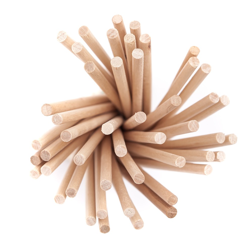 Creative round sticks - DpCraft - natural, 50 pcs.