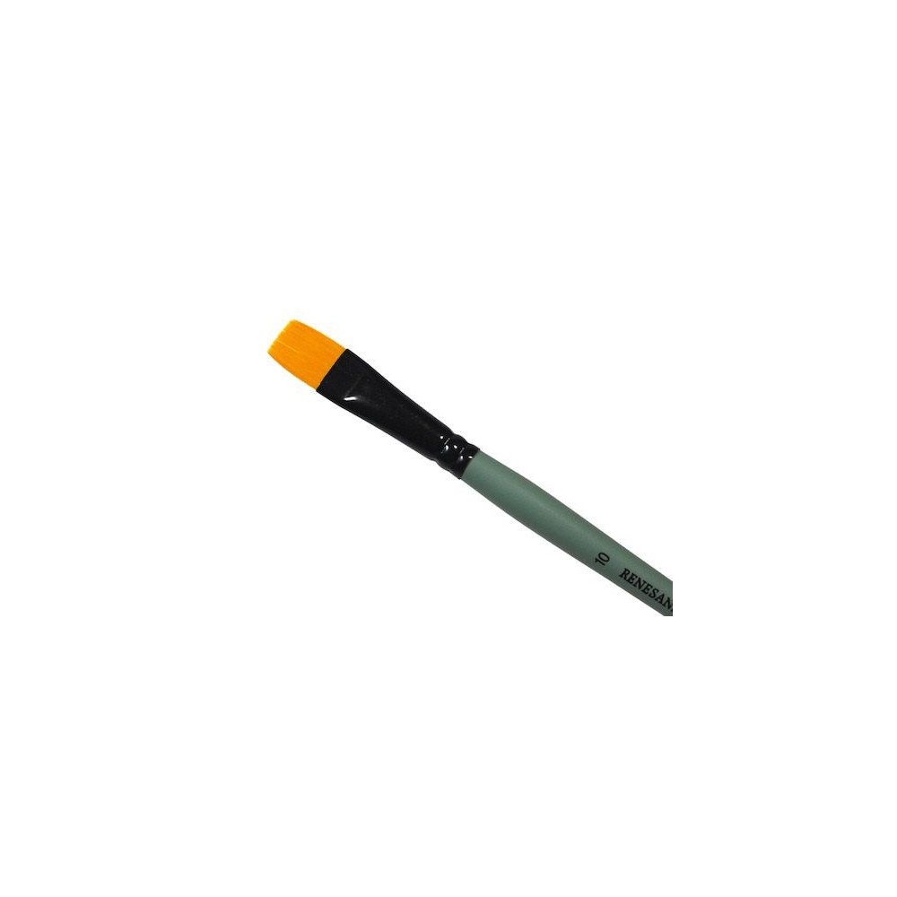 Flat, synthetic, 1006F series brush - Renesans - short handle, no. 10