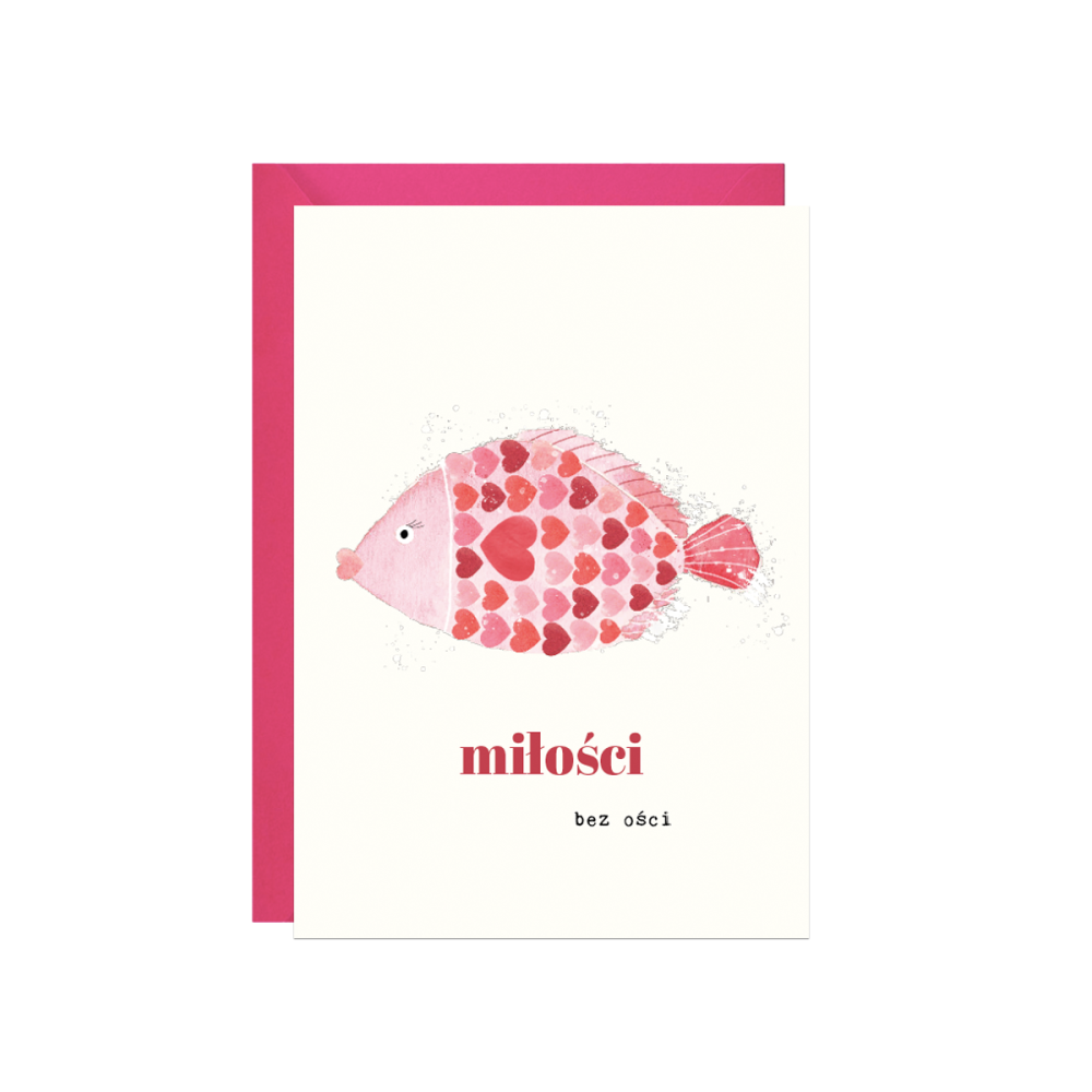 Greeting card A6 - Paperwords - Miłości bez ości