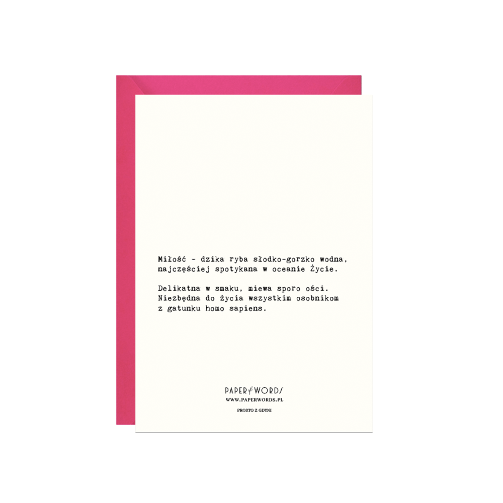 Kartka okolicznościowa A6 - Paperwords - Miłości bez ości