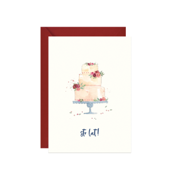 Kartka okolicznościowa - Paperwords - Tort, 10,5 x 14,8 cm