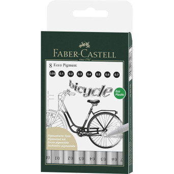 Ecco Pigment Fineliner set - Faber-Castell - 8 pcs.